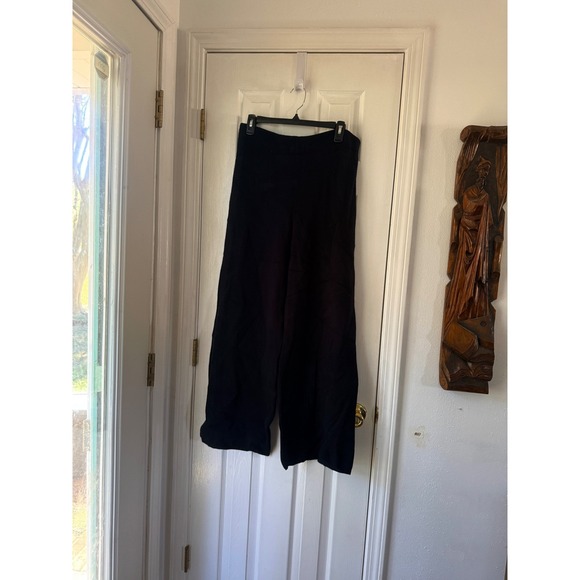 Z Supply Lush Birdseye Jacquard High Rise Ankle Pant Black ZP243896 Womens Large - Picture 4 of 4